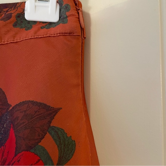 ModCloth Orange Floral A Line Swing Skirt - super cute and classic - Picture 8 of 10
